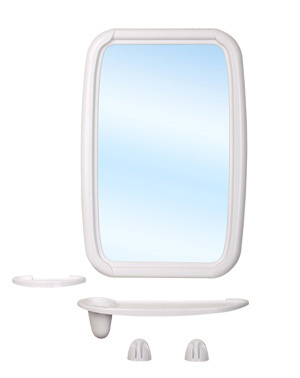 Набор для ванной комнаты "Оптима" (снежно-белый) 346*515мм (то)