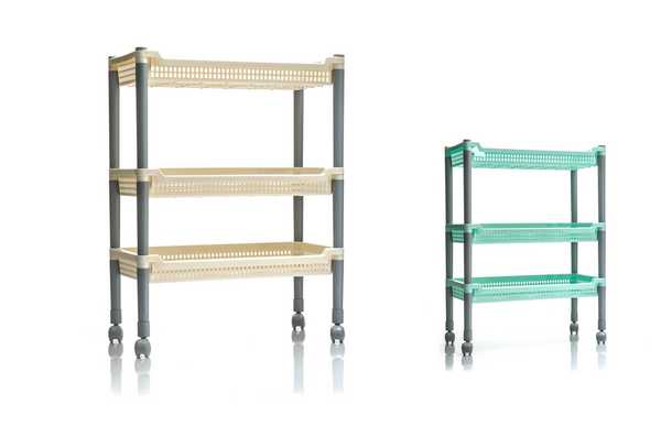 Этажерка узкая, 3 полки  ФЛЕР (то)