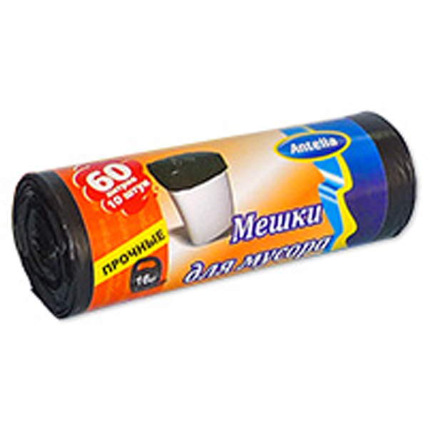 Мешки для мусора 60л/10шт/LDPE/26мкм Антелла