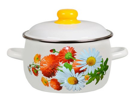 Кастрюля конич. 5,5л Маргаритки