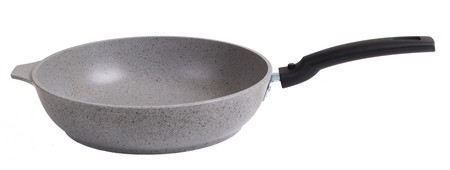 Сковорода 260/60мм со съемной ручкой,АП (светлый мрамор)