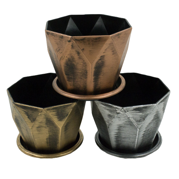 Кашпо для цветов ФАСЕТ D15xH13см