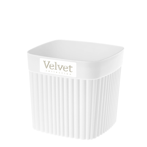 Стакан "VELVET" 90х90х110мм, 0.65л (белый) (то)