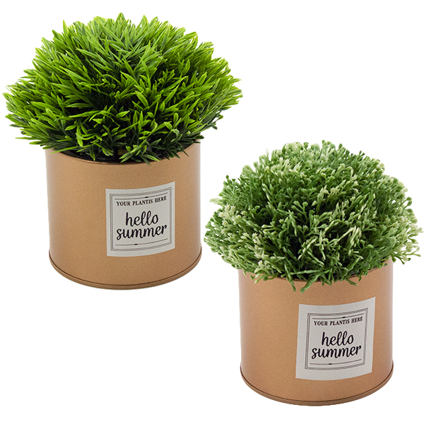 Цветок искусственный h-14см, в пластиковом горшке