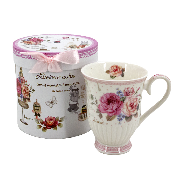 Кружка керамическая 300мл, с кисточкой