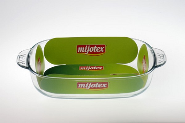 Форма стекл. прямоугольная 41*26*6см/3,9л с ручкой 