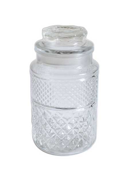 Банка стеклянная с крышкой Ф-10см H-23см