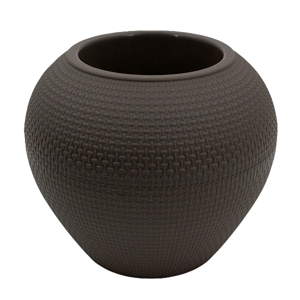 Кашпо пластиковое СФЕРА Ø-13см h-18см коричневый