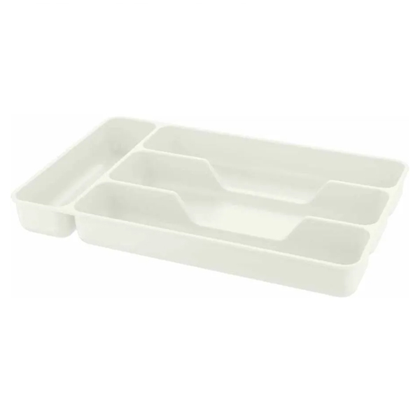 Лоток для столовых приборов 280х176х35мм св.серый