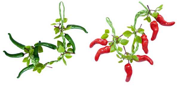 Муляж ПЕРЕЦ НА ВЕТКЕ (50см)