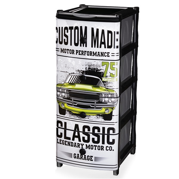 Комод №7 с рисунком "Спортивная машина" 400х480х980 (то)