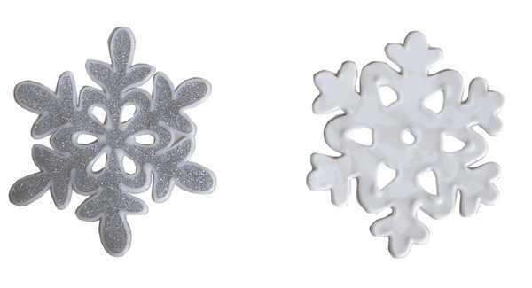 Наклейка силиконовая на окно СНЕЖИНКА, 18см