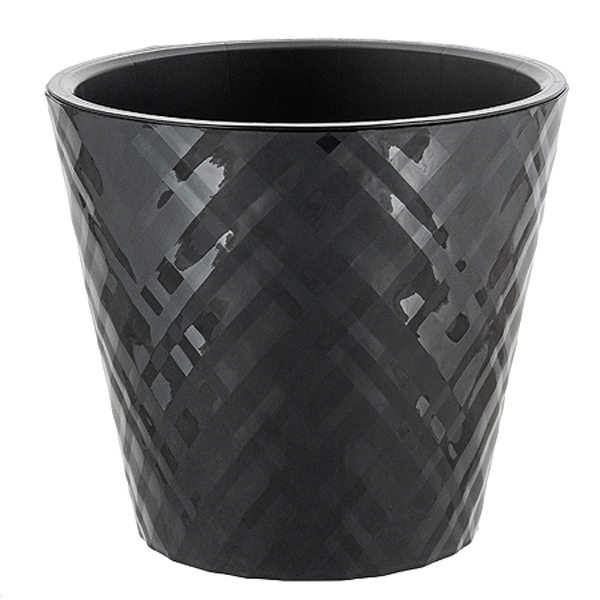 Горшок для цветов Manhattan CUBE 22л, c дренажной вставкой оникс (то)