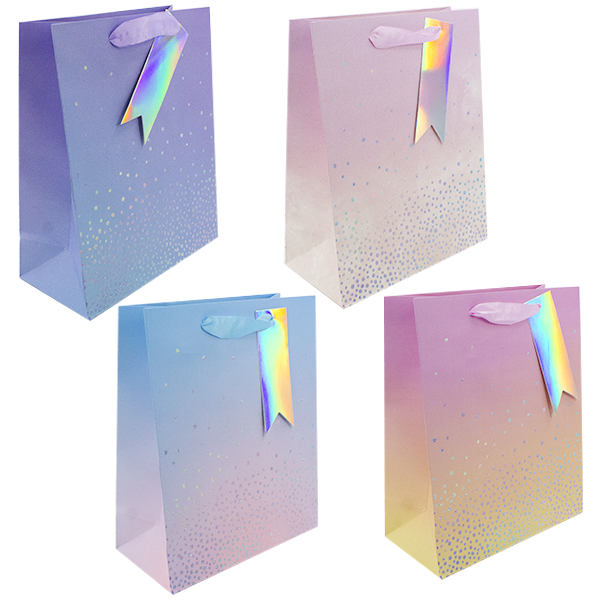 Пакет подарочный бумажный КОНФЕТТИ 26*12*32см