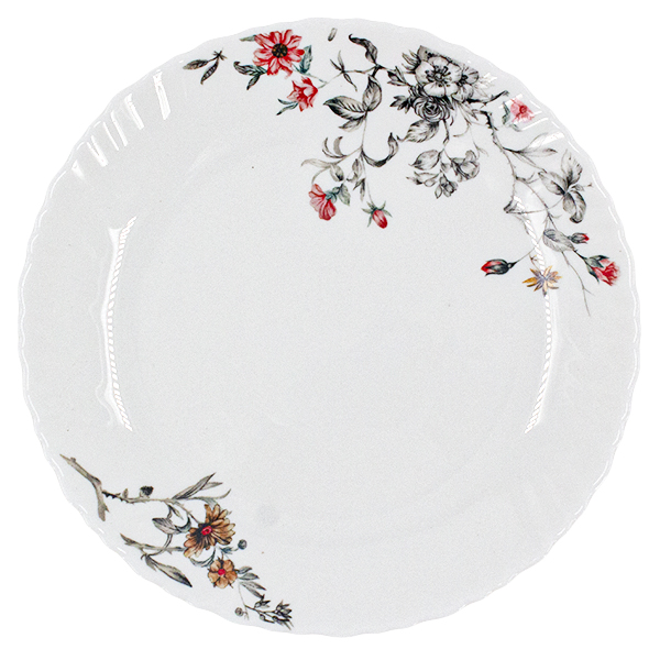 Тарелка обеденная 22см ЛЕТНЕЕ УТРО (стеклокерамика)