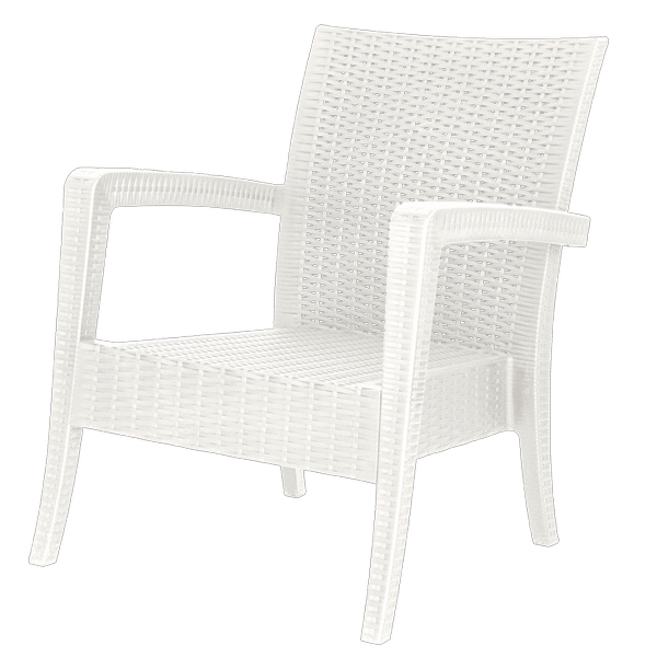 Кресло-диван RATTAN Ola Dom 760х720х890мм (белый)