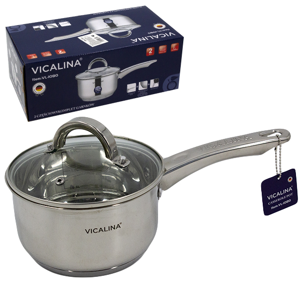 Кастрюля-ковшик 1,7л d-16см (нерж сталь)