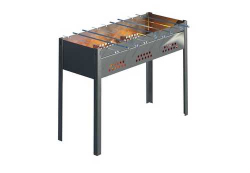 Мангал разборный на высоких ножках,  9  шампуров