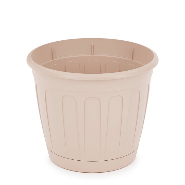 Горшок цв. "Дионис" 1,6л. с поддоном (бежевый)