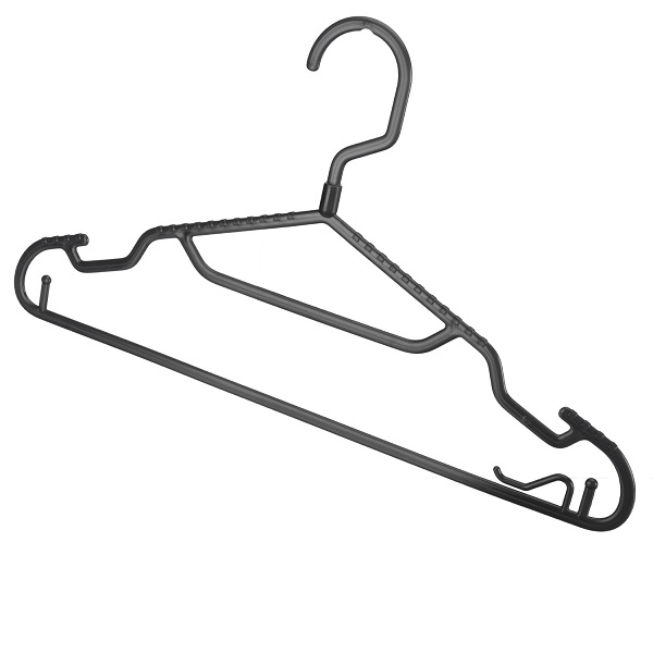 Комплект вешалок для легкой одежды 4шт SLIM Р.46 (черный)(то)