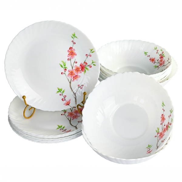 Набор столовый JEWEL 13 предметов Флора 6933 (стеклокерамика)