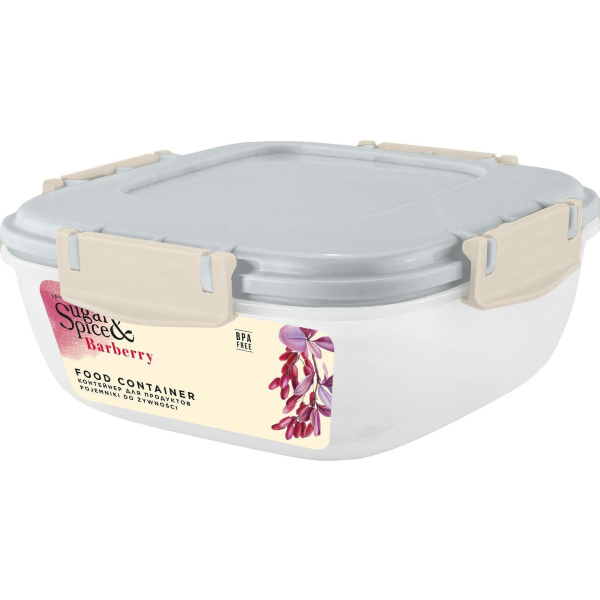 Контейнер д/продуктов Barberry 0,7л герм.квадр трюфель (то)