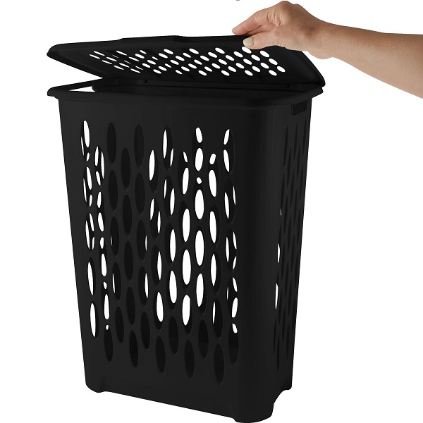 Корзина для белья 37л Black (то)