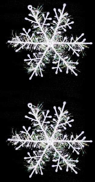 Украшение подвесное СНЕЖИНКА, 3шт,  Ф-13см