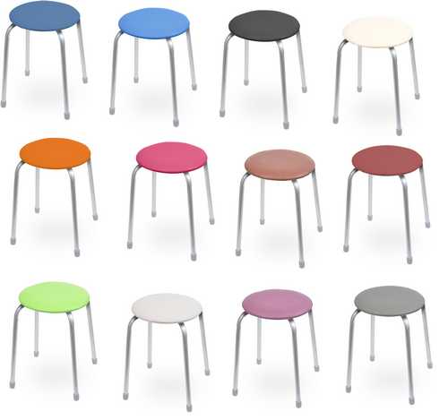 Табурет "КЛАССИКА 2" на 4-х опорах круглый  