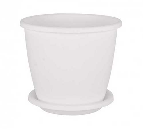 Горшок цв. "Афина" 11л с поддоном (белый)