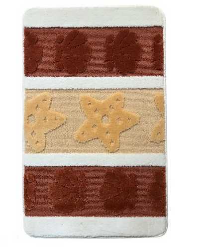 Коврик из полипропилена на латексной основе, "L'CADESI LEMIS", 50х80см ,3240 крем- оранж