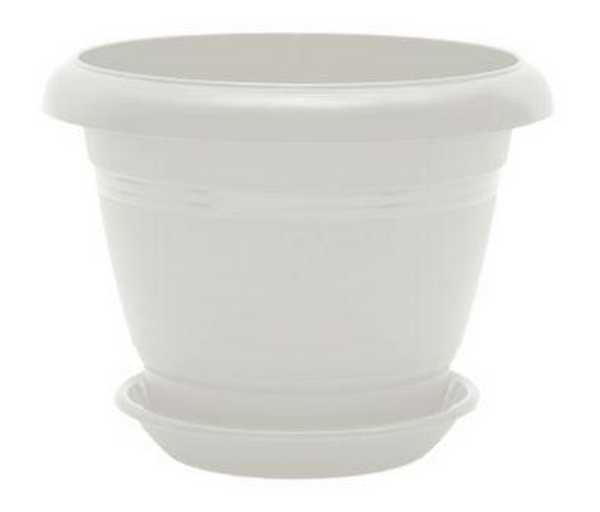 Горшок "Фестона", D25, с поддоном 4,6л белый (то)