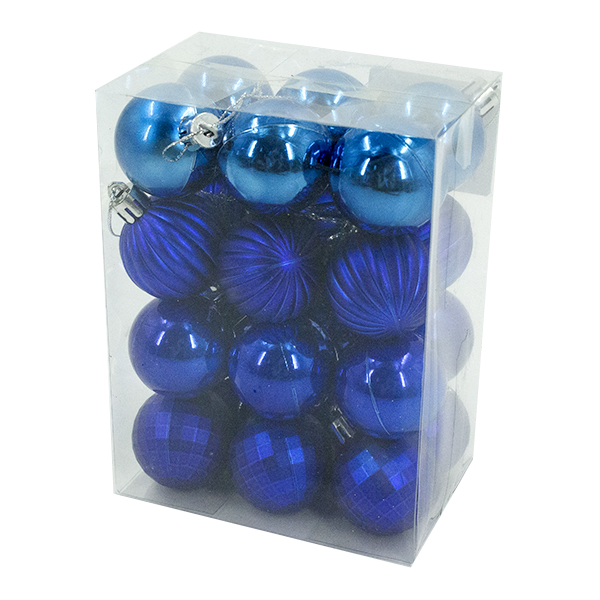 Шарики елочные 4см набор 24шт 