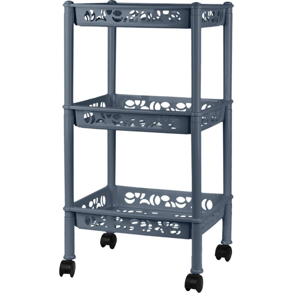 Этажерка 3-х секц.прямоугольная Light малая космический серый (то)