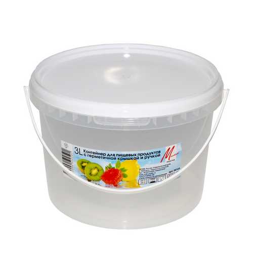 Контейнер пищевой 3л с герм. крышкой и ручкой (то)