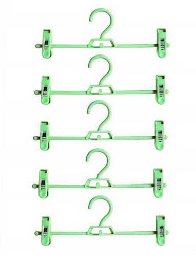 Вешалка 33см для юбок, набор 5шт  (салатовая)