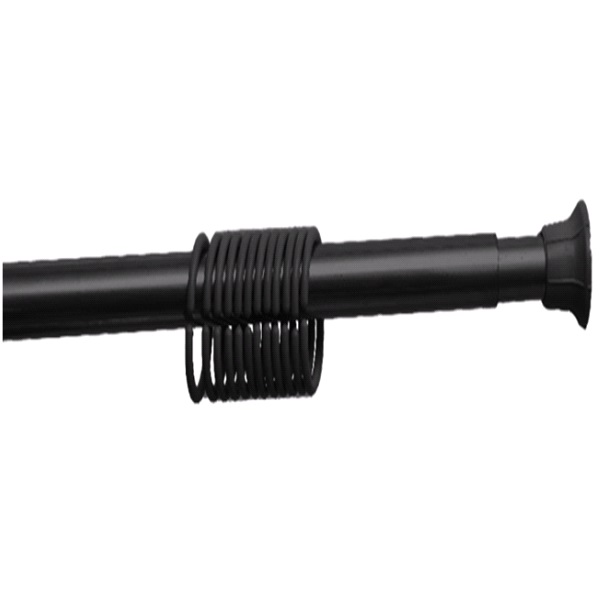 Карниз для ванной комнаты сборный 280см (черный)(хпп)