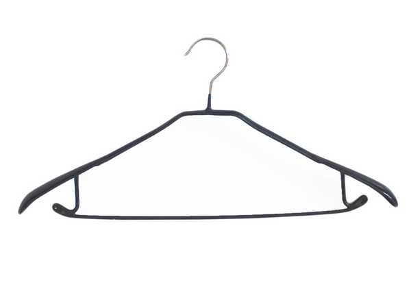 Вешалка металлическая с планкой (серая)