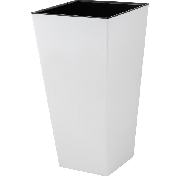 Горшок для цветов London CUBE 19,4л c дренажной вставкой белоснеж.жасмин (то)