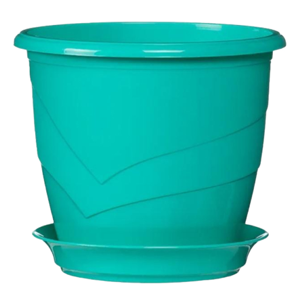 Фиалочница "Венеция" D12, 0,75л с поддоном мята