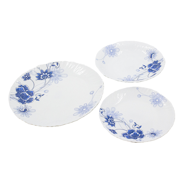 Тарелки из стеклокерамики 18шт (суповая d-21см - 6шт / обеденные d-19см и d-27см - по 6шт)