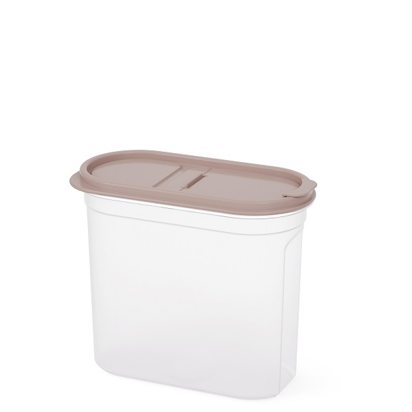 Емкость для сыпучих продуктов "Космо" 1,65л (с клапаном)(какао)(то)