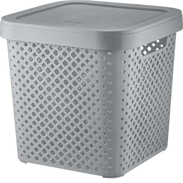 Корзинка STOCKHOLM 310х310х300мм 20л серый шторм (то)