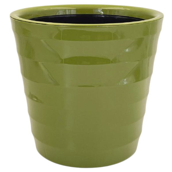 Горшок Лаура 16,6л с черной вкладкой Папоротник