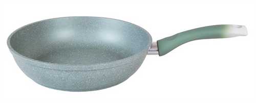 Сковорода 240/60мм с ручкой,АП (фисташковый мрамор)