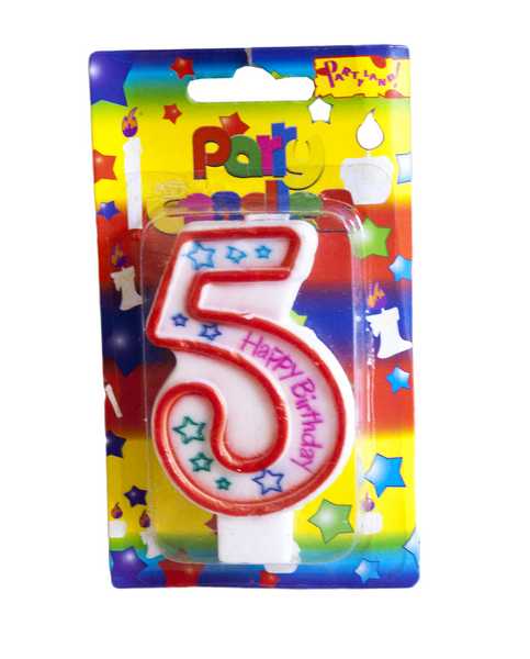 Свеча-цифра в торт 5