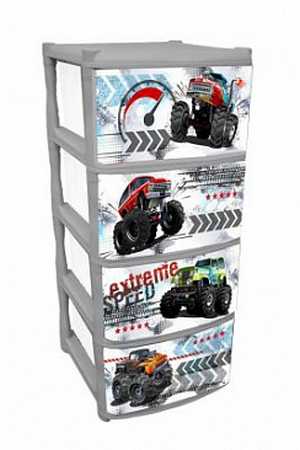 Комод детский Lalababy Play with Me Super Truck 4 ящика (то)