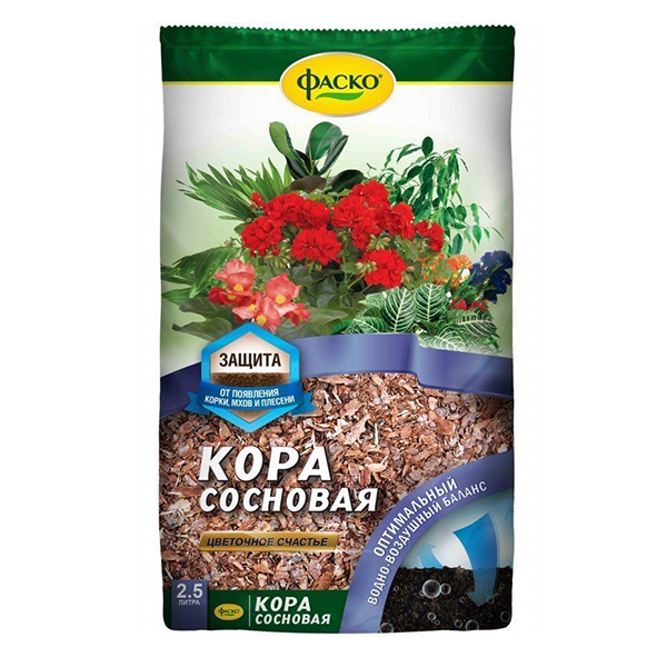 Кора сосновая Фаско Цветочное счастье 2,5л