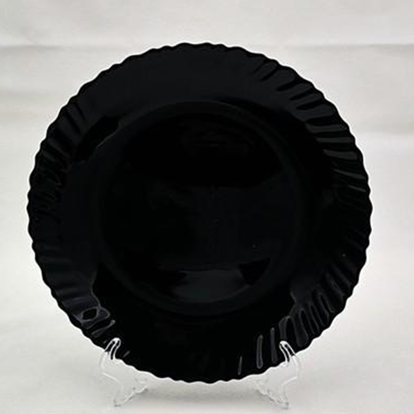 Тарелка обеденная d-19см (дымчатое стекло)