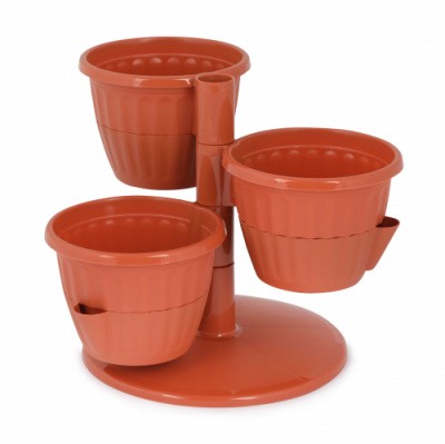 Горшок цветочный "Каскад" 0,7л (терракотовый)(то)